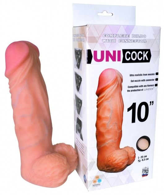 Фаллическая насадка Харнесс UNICOCK 10  - 25 см. - LOVETOY (А-Полимер) - купить с доставкой в Сызрани