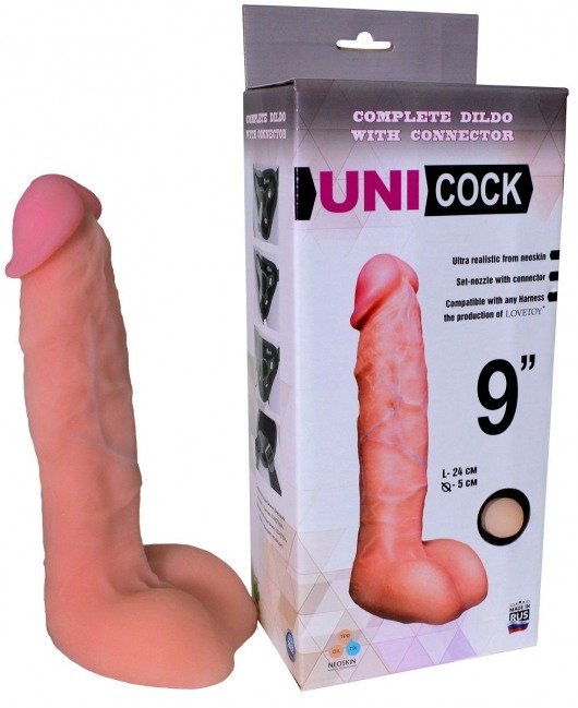 Фаллическая насадка Харнесс UNICOCK 9  - 24 см. - LOVETOY (А-Полимер) - купить с доставкой в Сызрани