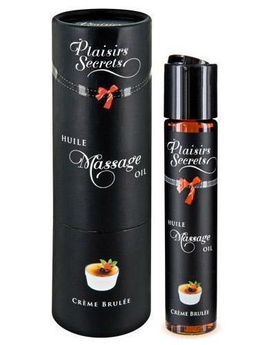 Массажное масло с ароматом крем брюле Huile de Massage Gourmande Creme Brulée - 59 мл. - Plaisir Secret - купить с доставкой в Сызрани