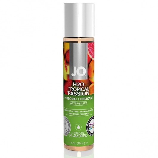 Смазка с ароматом тропических фруктов JO Flavored Tropical Passion - 30 мл. - System JO - купить с доставкой в Сызрани