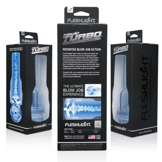 Мастурбатор Fleshlight Turbo - Trust Blue Ice - Fleshlight - в Сызрани купить с доставкой