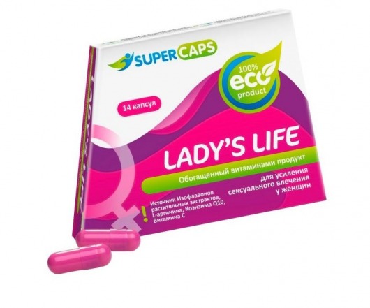 Возбуждающие капсулы Ladys Life - 14 капсул (0,35 гр.) - SuperCaps - купить с доставкой в Сызрани