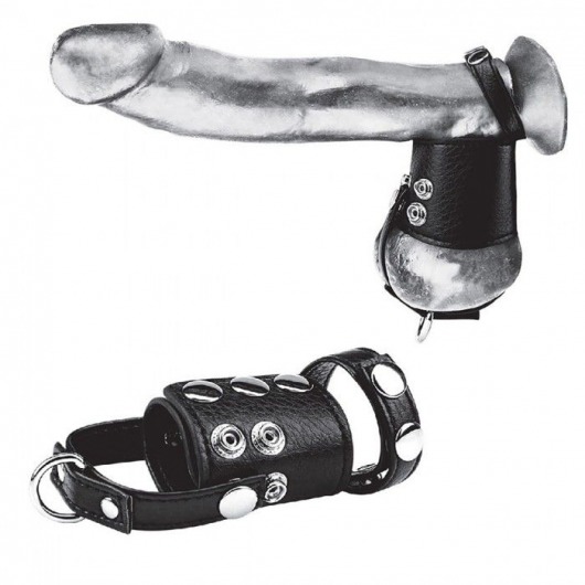 Кольцо на член и мошонку Cock Ring With 2  Ball Stretcher And Optional Weight Ring - BlueLine - в Сызрани купить с доставкой