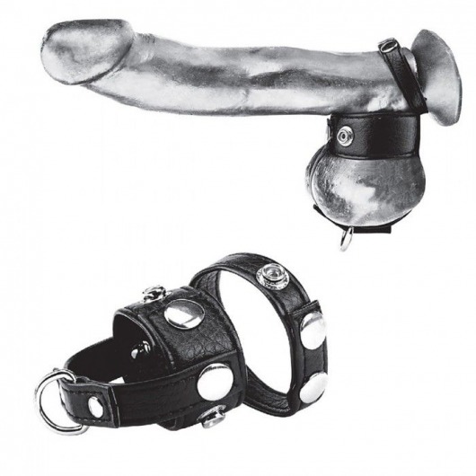 Утяжка для мошонки и пениса Cock Ring With 1  Ball Stretcher And Optional Weight Ring - BlueLine - купить с доставкой в Сызрани