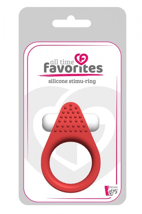 Красное эрекционное кольцо LIT-UP SILICONE STIMU RING 1 RED - Dream Toys - в Сызрани купить с доставкой
