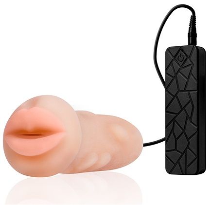 Мастурбатор-ротик с вибрацией REALSTUFF VIBRATING MASTURBATOR MOUTH - Dream Toys - в Сызрани купить с доставкой
