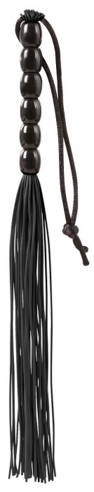 Чёрная мини-плеть из резины Rubber Mini Whip - 22 см. - Blush Novelties - купить с доставкой в Сызрани