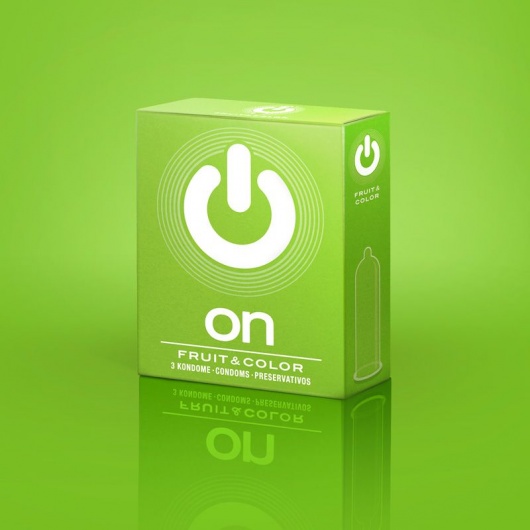 Цветные ароматизированные презервативы ON) Fruit   Color - 3 шт. - ON) - купить с доставкой в Сызрани