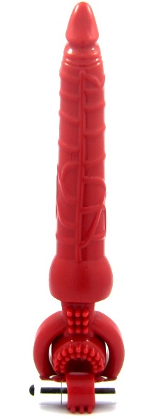 Красная вибронасадка с анальным стимулятором - ToyFa - в Сызрани купить с доставкой