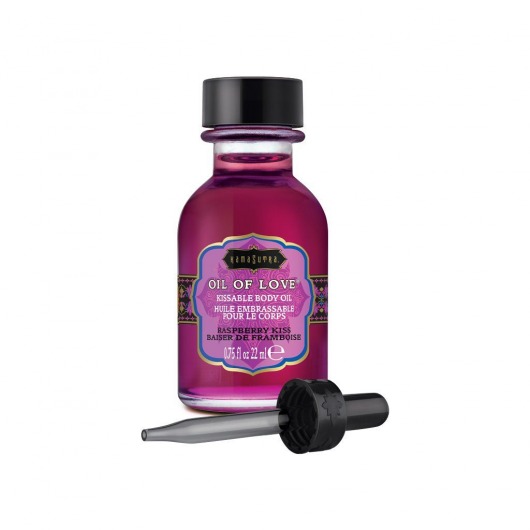Масло для ласк с ароматом малины Oil of Love Raspberry Kiss - 22 мл. - Kama Sutra - купить с доставкой в Сызрани
