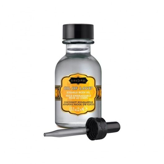 Масло для ласк с ароматом кокоса и ананаса Oil of Love Coconut Pineapple - 22 мл. - Kama Sutra - купить с доставкой в Сызрани
