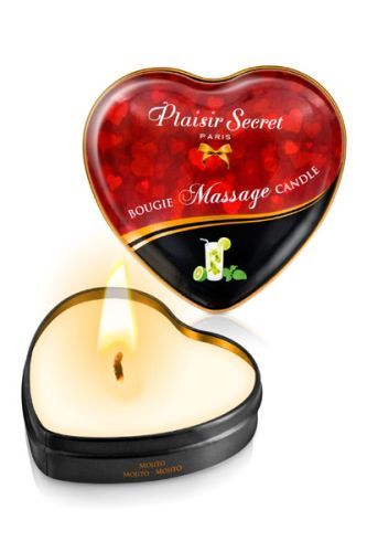 Массажная свеча с ароматом мохито Bougie Massage Candle - 35 мл. - Plaisir Secret - купить с доставкой в Сызрани