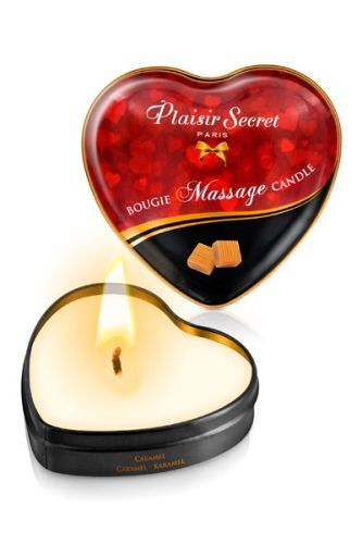 Массажная свеча с ароматом карамели Bougie Massage Candle - 35 мл. - Plaisir Secret - купить с доставкой в Сызрани