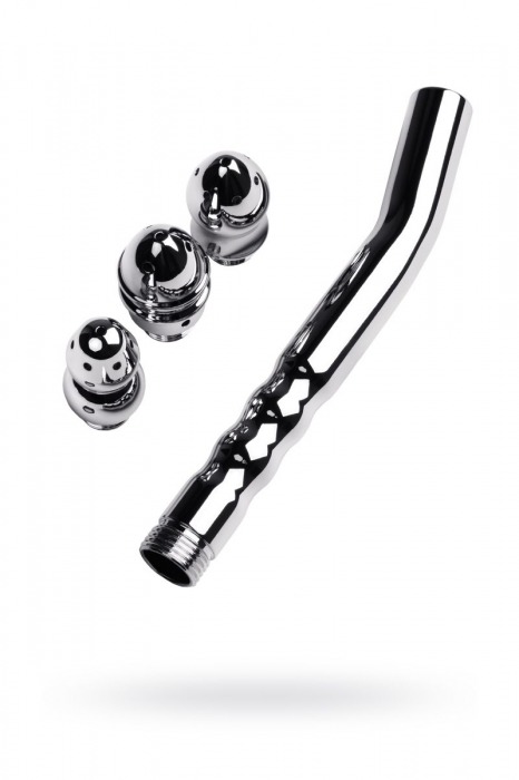 Металлический анальный душ с тремя насадками - ToyFa - купить с доставкой в Сызрани