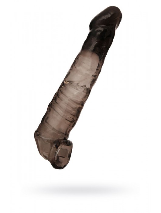 Чёрная насадка на пенис - 22,5 см. - ToyFa - в Сызрани купить с доставкой