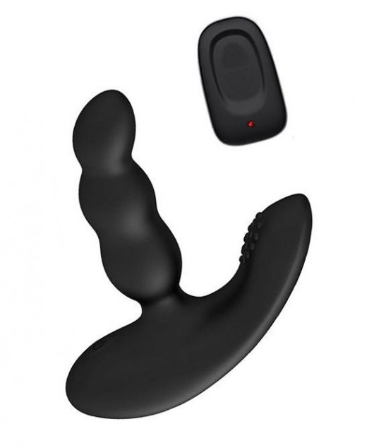 Черный силиконовый стимулятор простаты Levett Nitoc с пультом ДУ - Levett - в Сызрани купить с доставкой