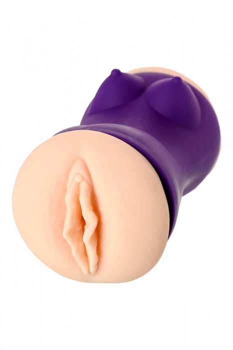 Двухсторонний мастурбатор JOS YARA в фиолетовой колбе - JOS - в Сызрани купить с доставкой