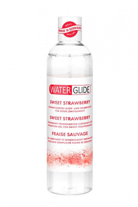 Лубрикант на водной основе с ароматом клубники SWEET STRAWBERRY - 300 мл. - Waterglide - купить с доставкой в Сызрани