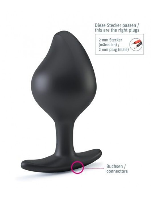 Анальная пробка Rocking Force L для электростимуляции - 10,5 см. - MyStim - купить с доставкой в Сызрани