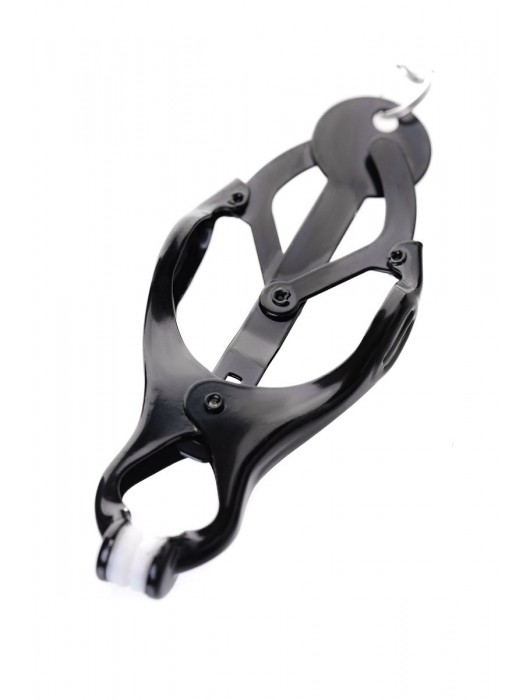 Черно-серебристые зажимы для сосков с кольцом для пениса TOYFA Metal - ToyFa - купить с доставкой в Сызрани