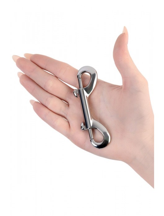 Серебристый двухсторонний карабин TOYFA Metal - ToyFa - купить с доставкой в Сызрани