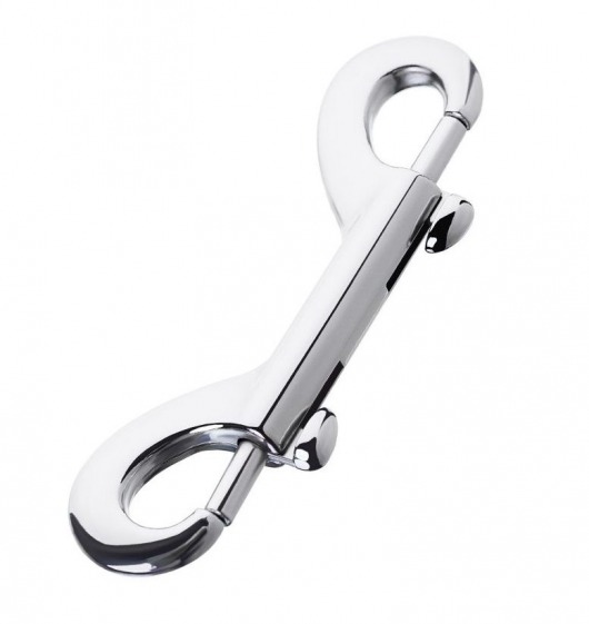 Серебристый двухсторонний карабин TOYFA Metal - ToyFa - купить с доставкой в Сызрани