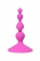 Розовая силиконовая анальная пробка Loverty - 8 см. - ToyFa