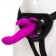 Лиловый страпон Rechargeable Vibrating Strap-On Harness Set - 17,6 см. - Happy Rabbit - купить с доставкой в Сызрани
