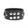 Черный кожаный ошейник с короткими шипами - БДСМ Арсенал - купить с доставкой в Сызрани