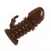 Коричневая стимулирующая насадка на пенис - 13 см. - Baile - в Сызрани купить с доставкой