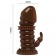 Коричневая стимулирующая насадка на пенис - 13 см. - Baile - в Сызрани купить с доставкой