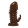 Коричневая стимулирующая насадка на пенис - 13 см. - Baile - в Сызрани купить с доставкой